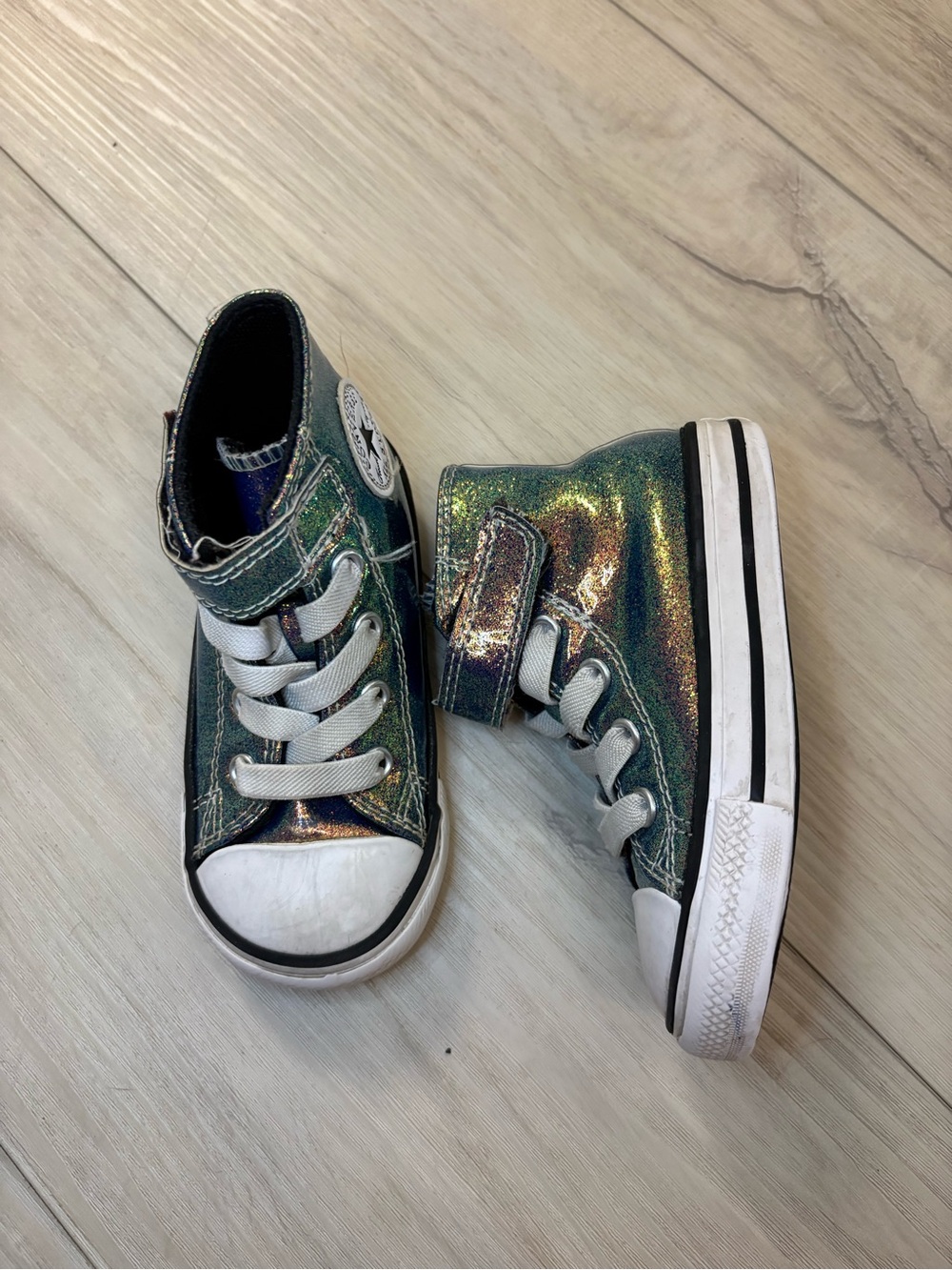 Converse Kids Iridescent Green High-Top Sneakers
